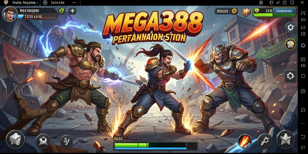 Tampilan seru gameplay Action dalam MEGA388 yang menantang.