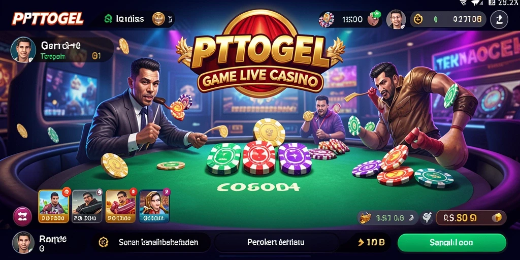 Tampilan gameplay PTTOGEL yang menarik dan interaktif di Live Casino.
