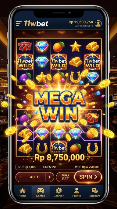 Tampilan antarmuka aplikasi 11wbet yang bersih dan modern.